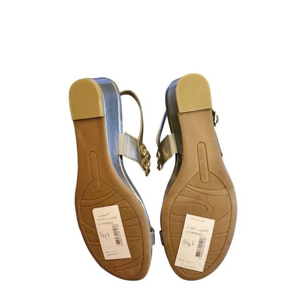 LAURA ASHLEY NWT BEAUTIFUL COLOR PEQTER SANDALS WITH CRYSTALS SIZE 6.5M - Picture 3 of 7